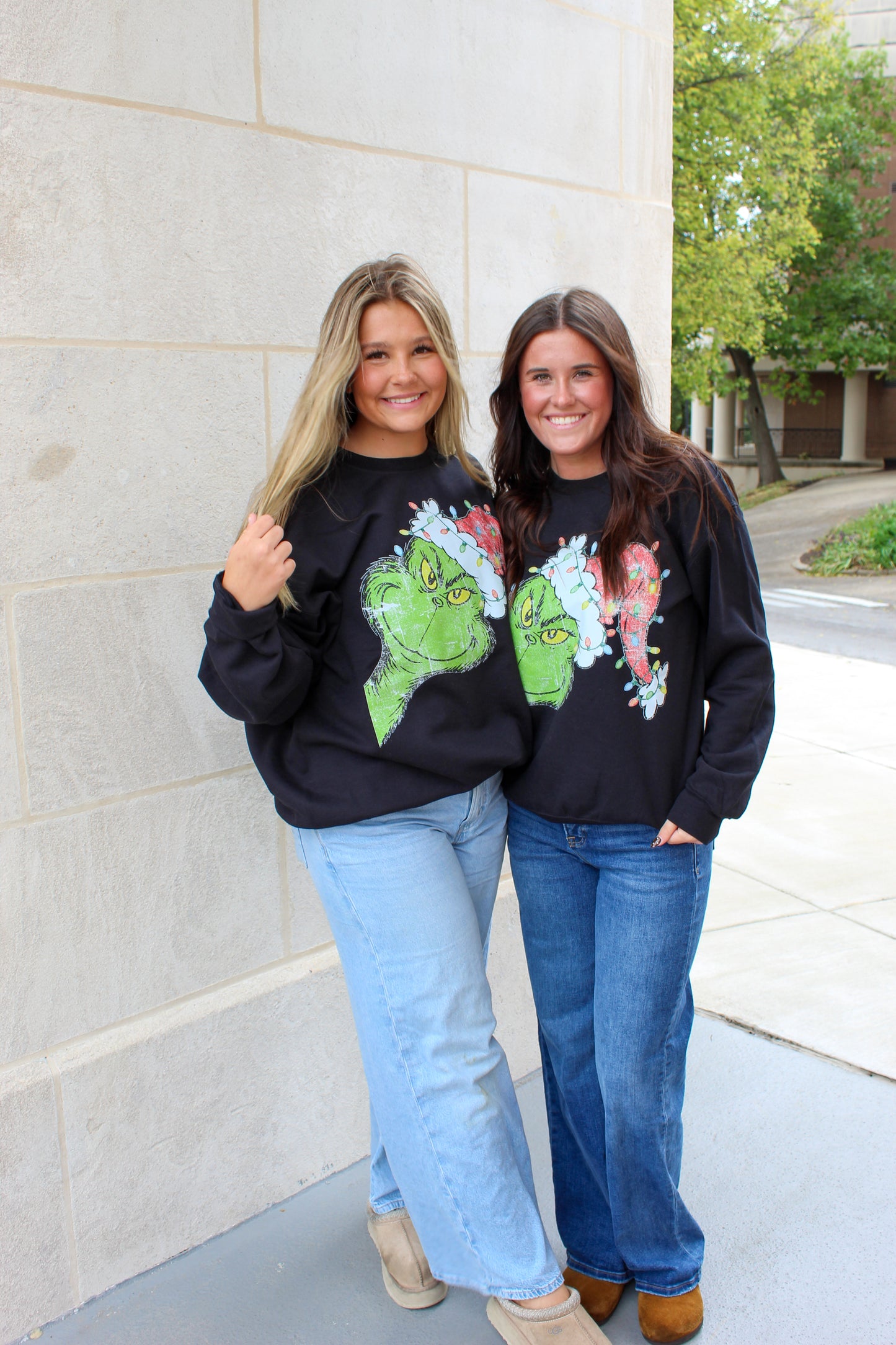 Peek A Boo Grinch Crewneck