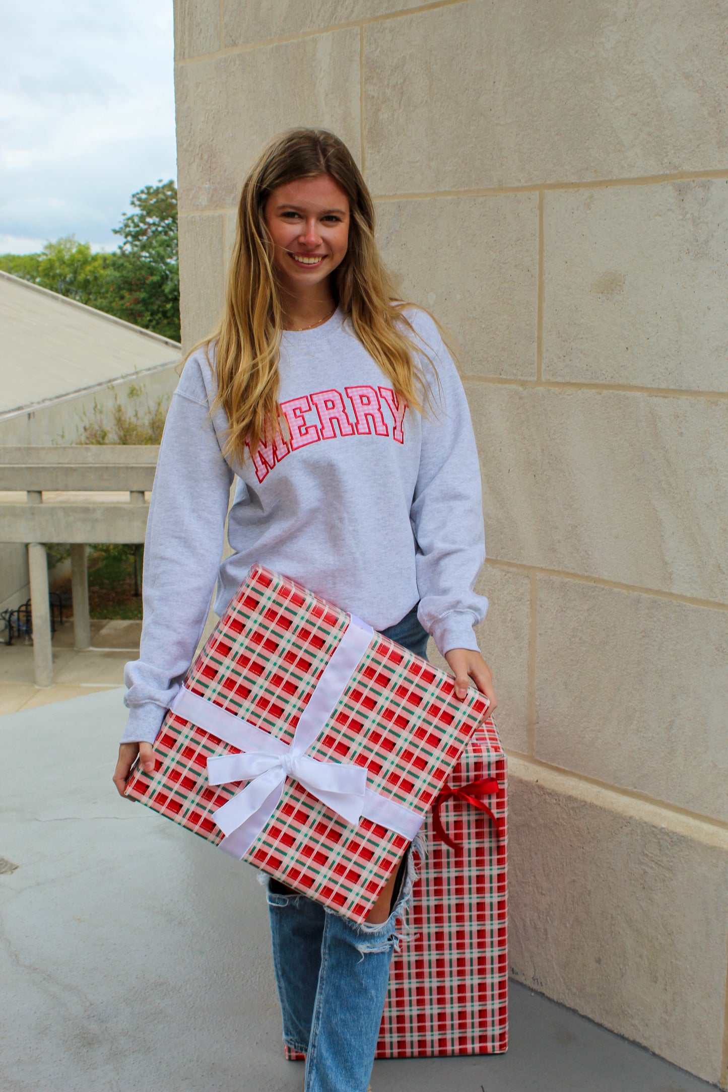 Pink & Red Merry Embroidery
