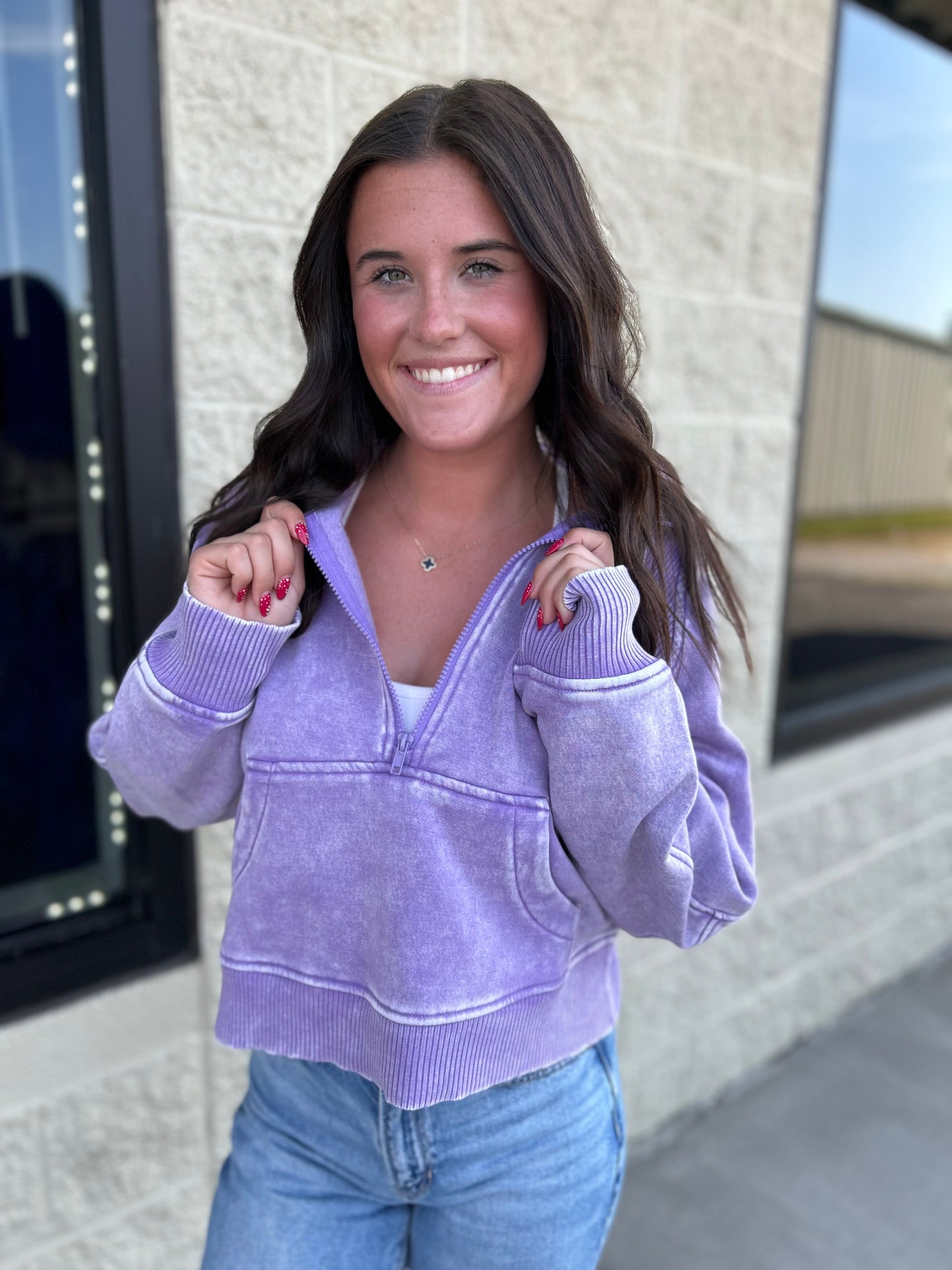 Colorful 1/4 Zip Pullover