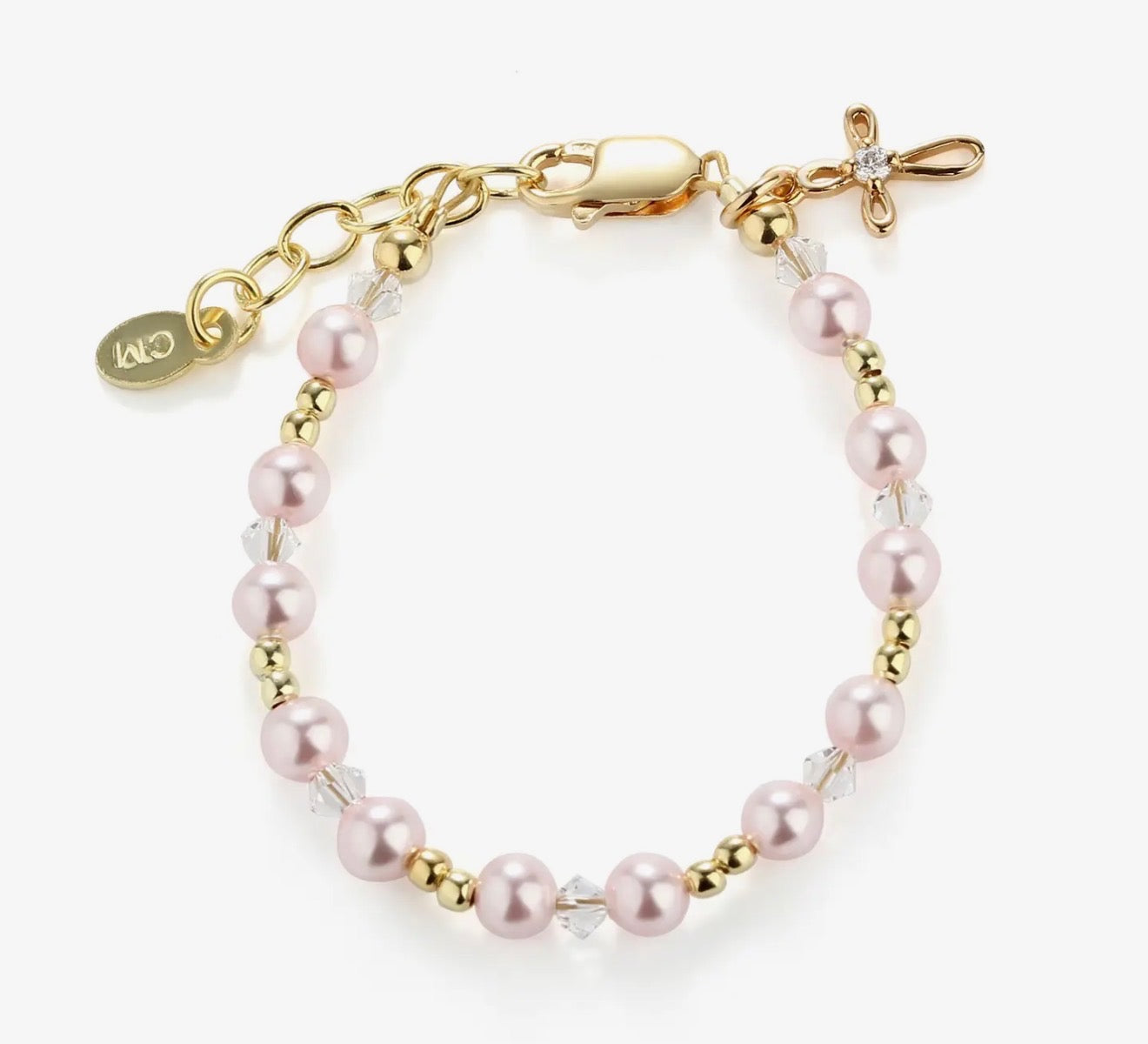 Pink and gold with cross