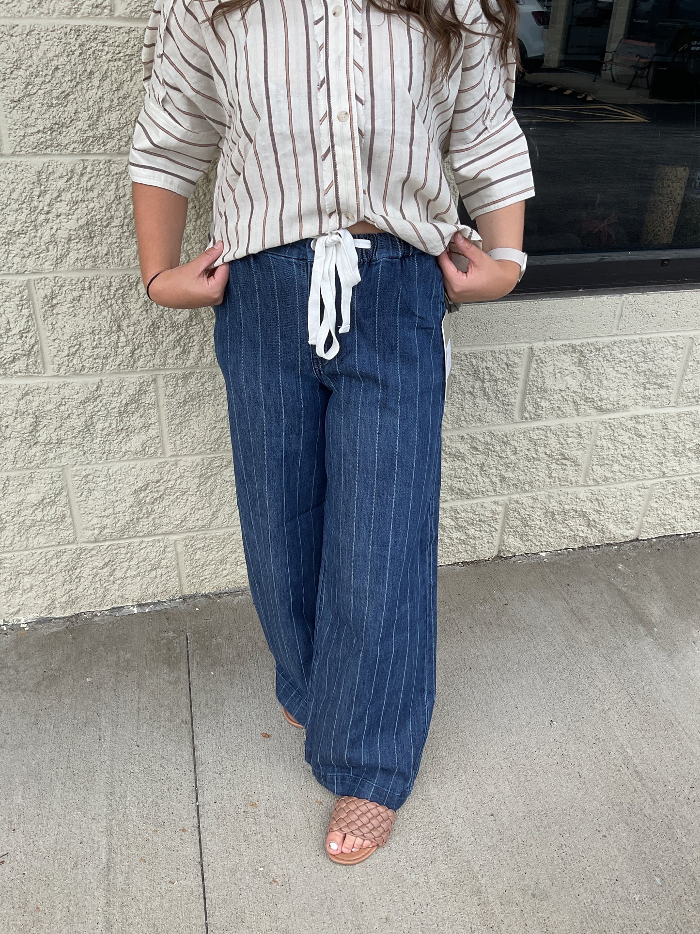 Striped jeans