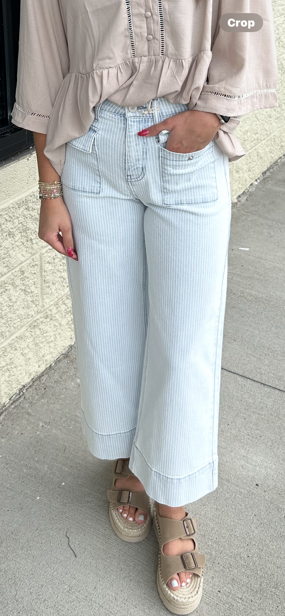 Pin Stripe Wideleg
