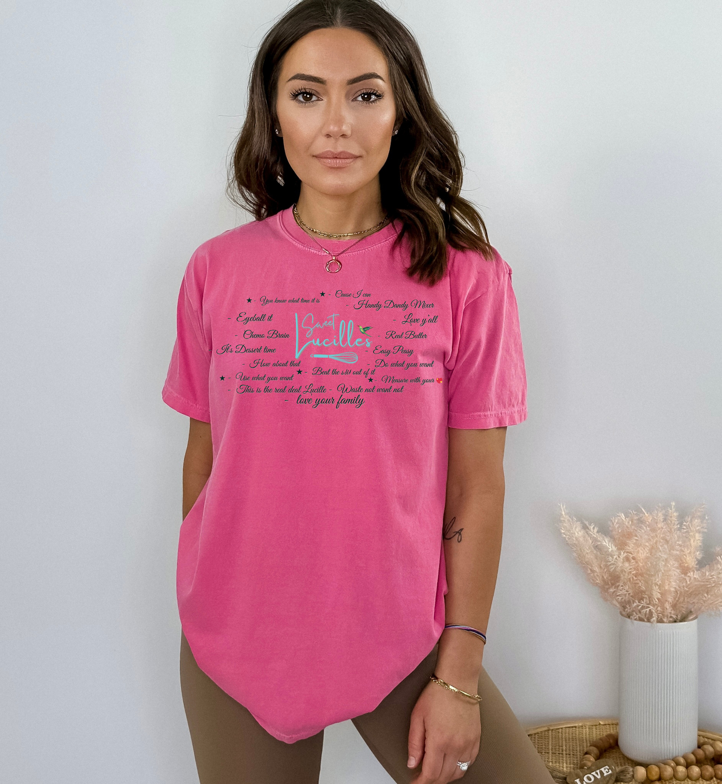 Sweet Lucilles - Dark Pink Short Sleeve Tee