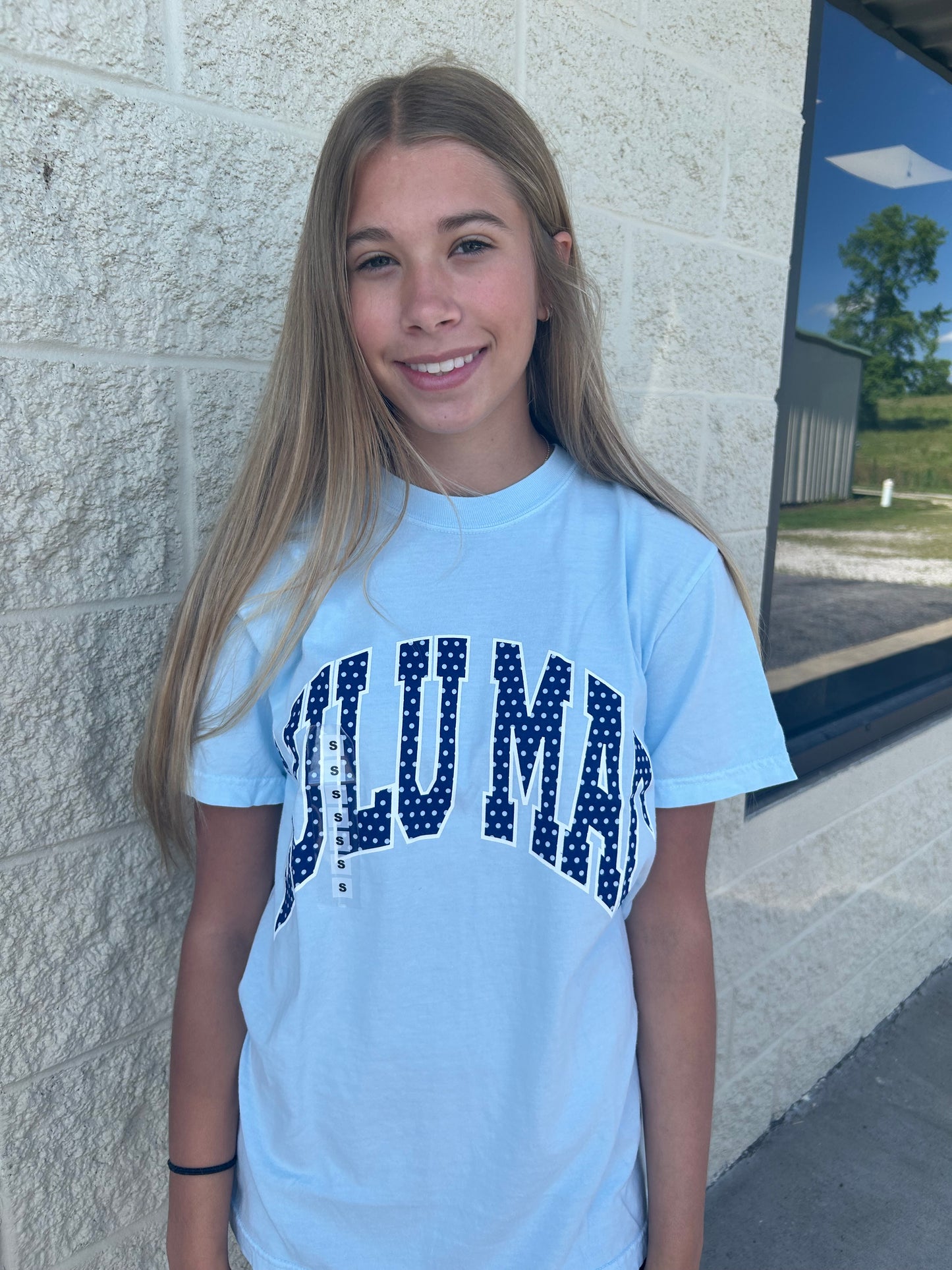 Blue Polka Dot LuluMac T-Shirt