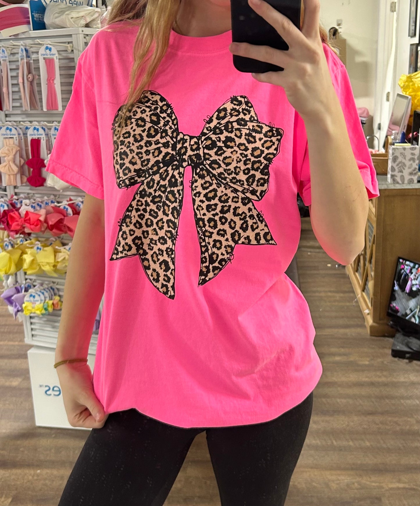 Cheetah Bow Graphic Tee