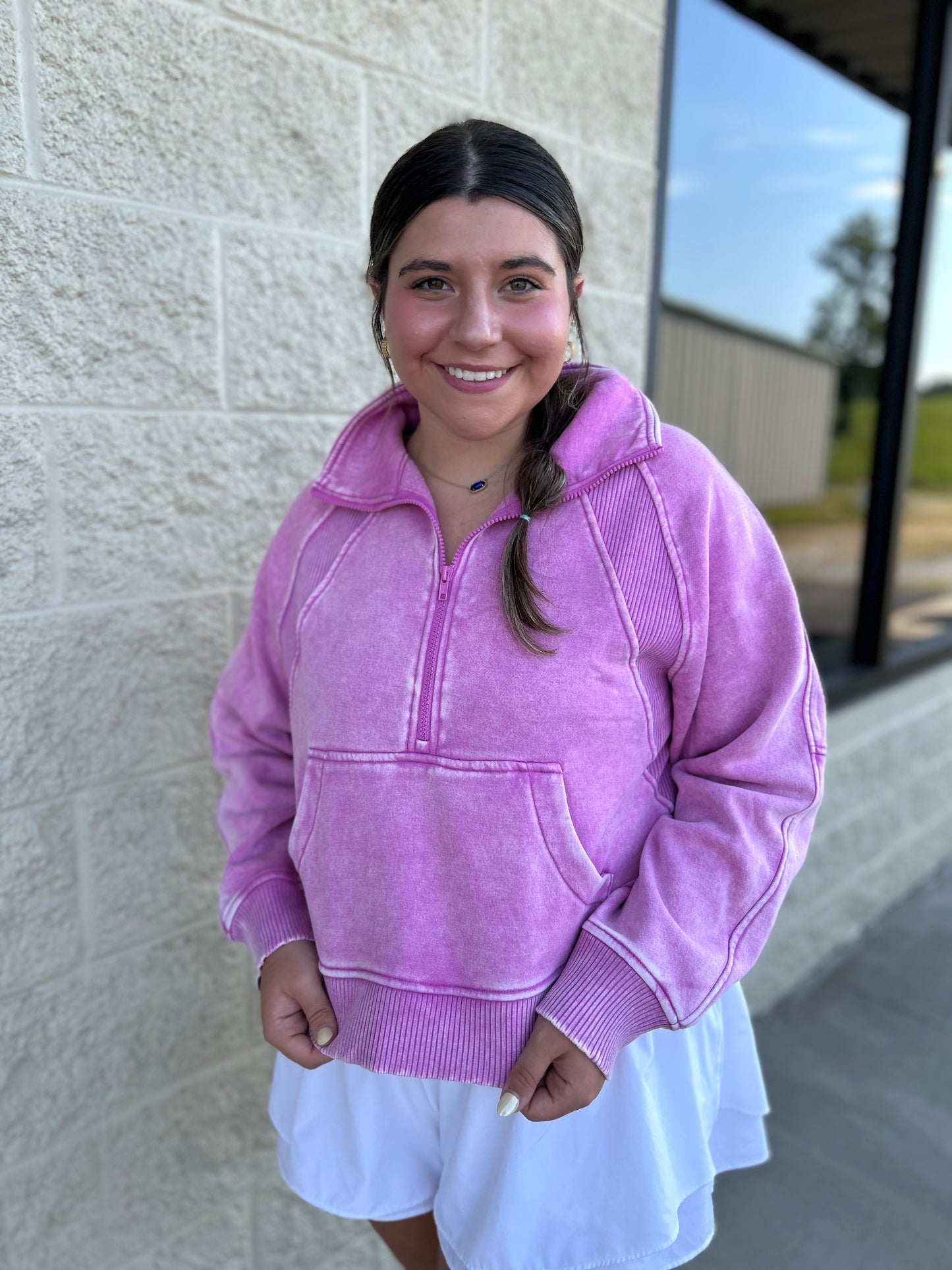 Colorful 1/4 Zip Pullover