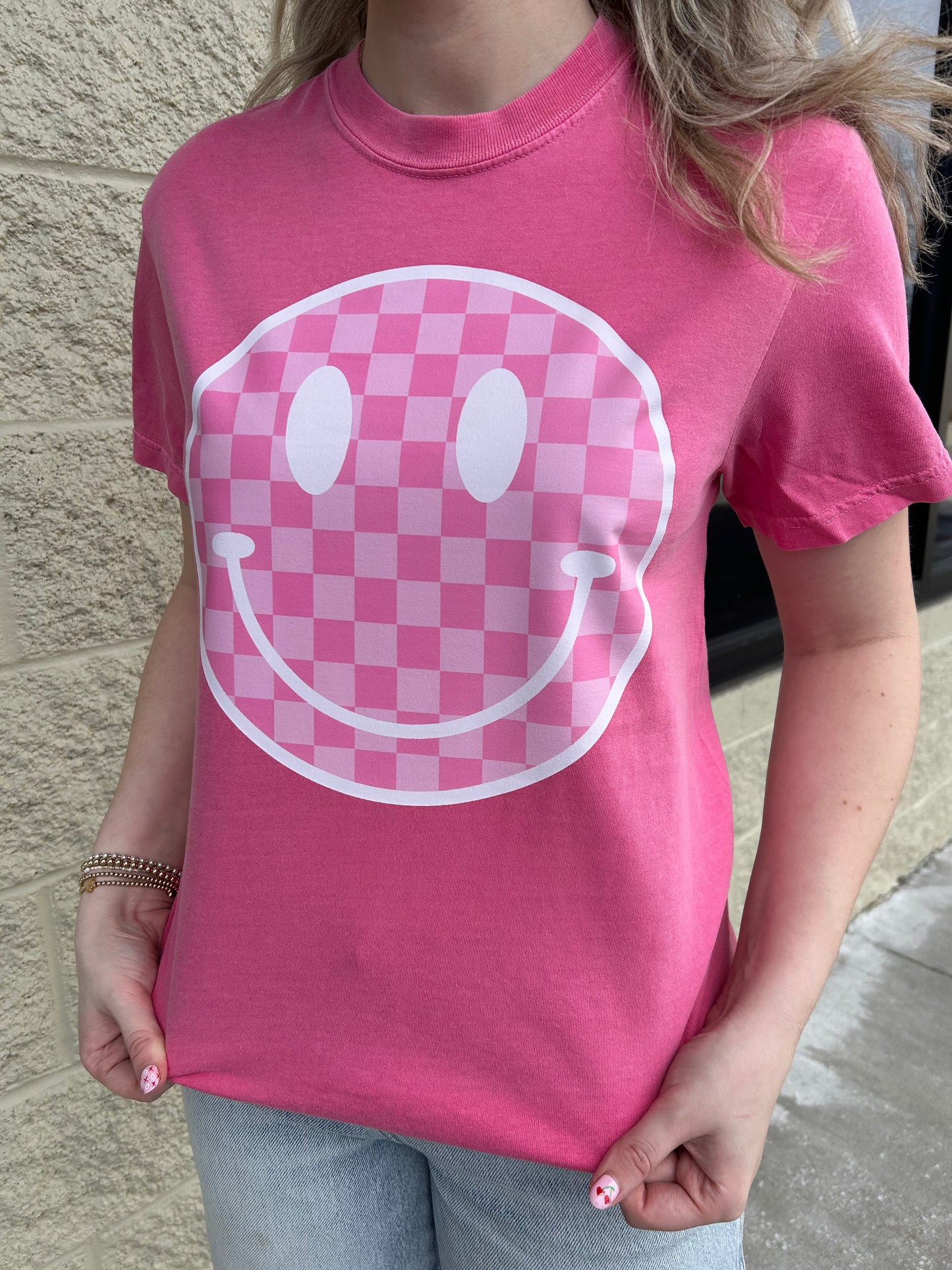 Pink Checkered Graphic
