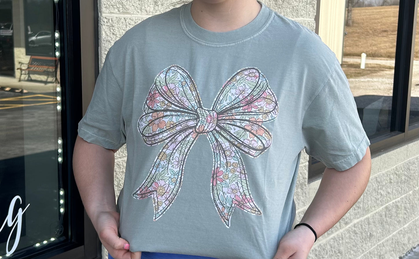 Floral Bow Tee