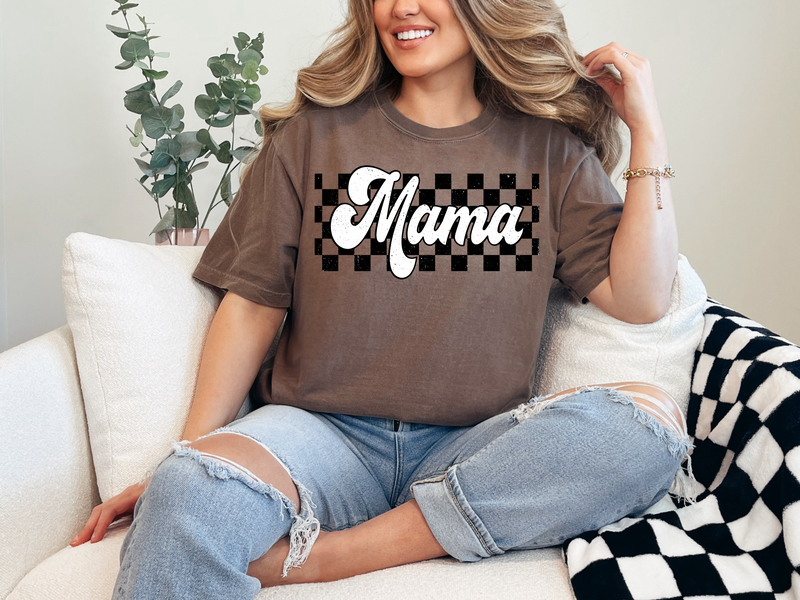Mama Checkered Tee