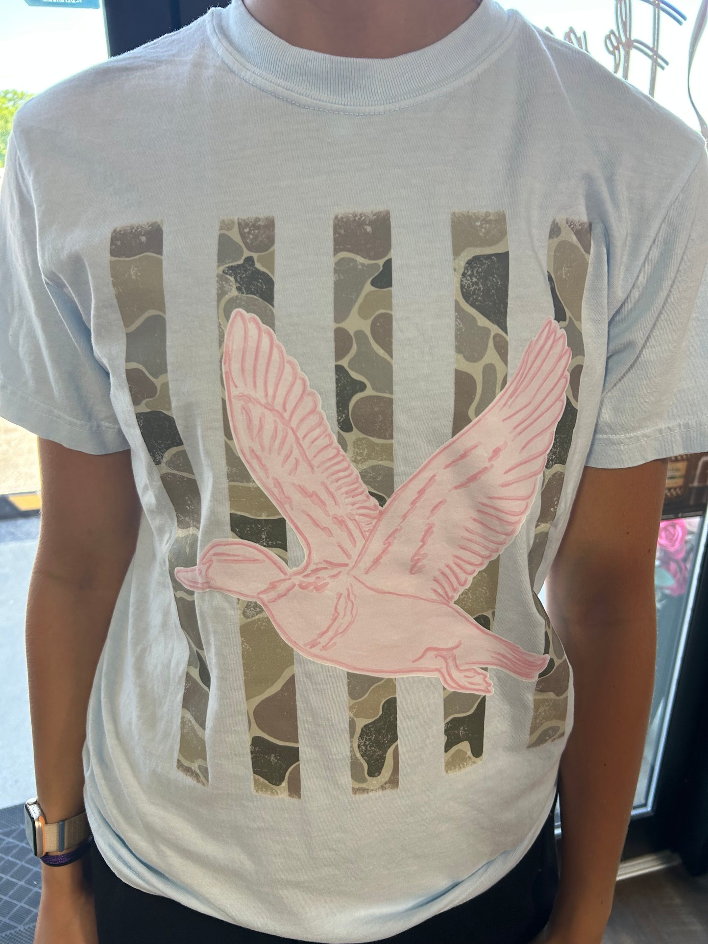 Pink Camo Duck Graphic