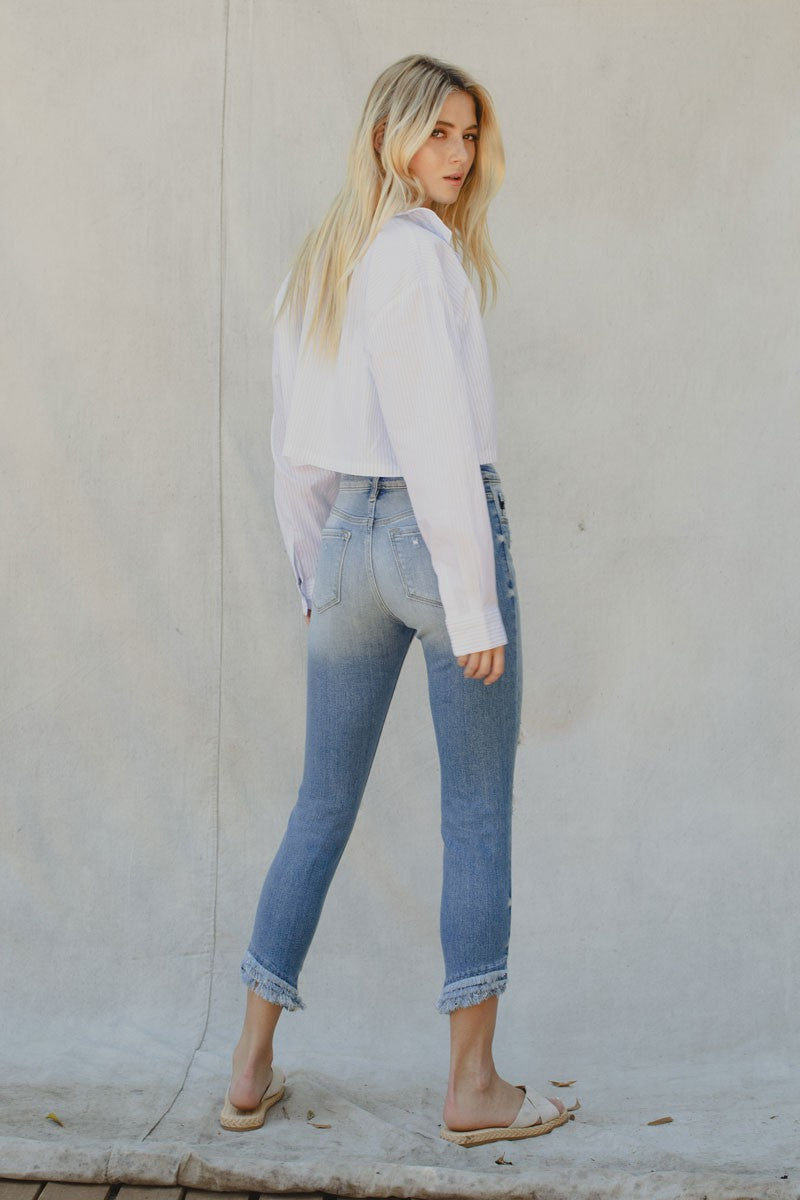 High Rise Ankle Skinny Jeans