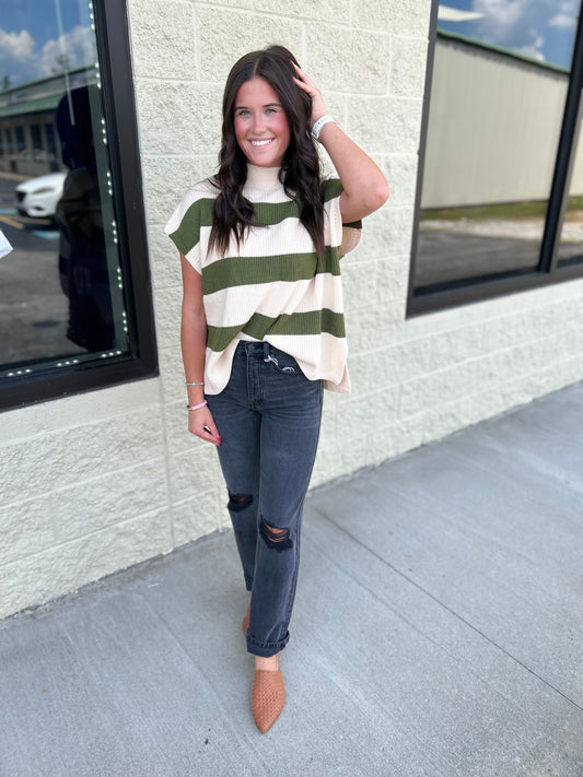 Striped Sleeveless Vest