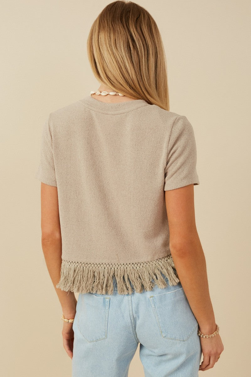 Take Me to the Beach Top - Taupe