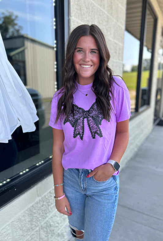 Lace Halloween Bow Graphic