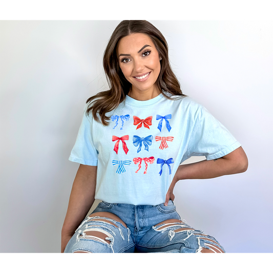 USA Bows - Light Blue Tee