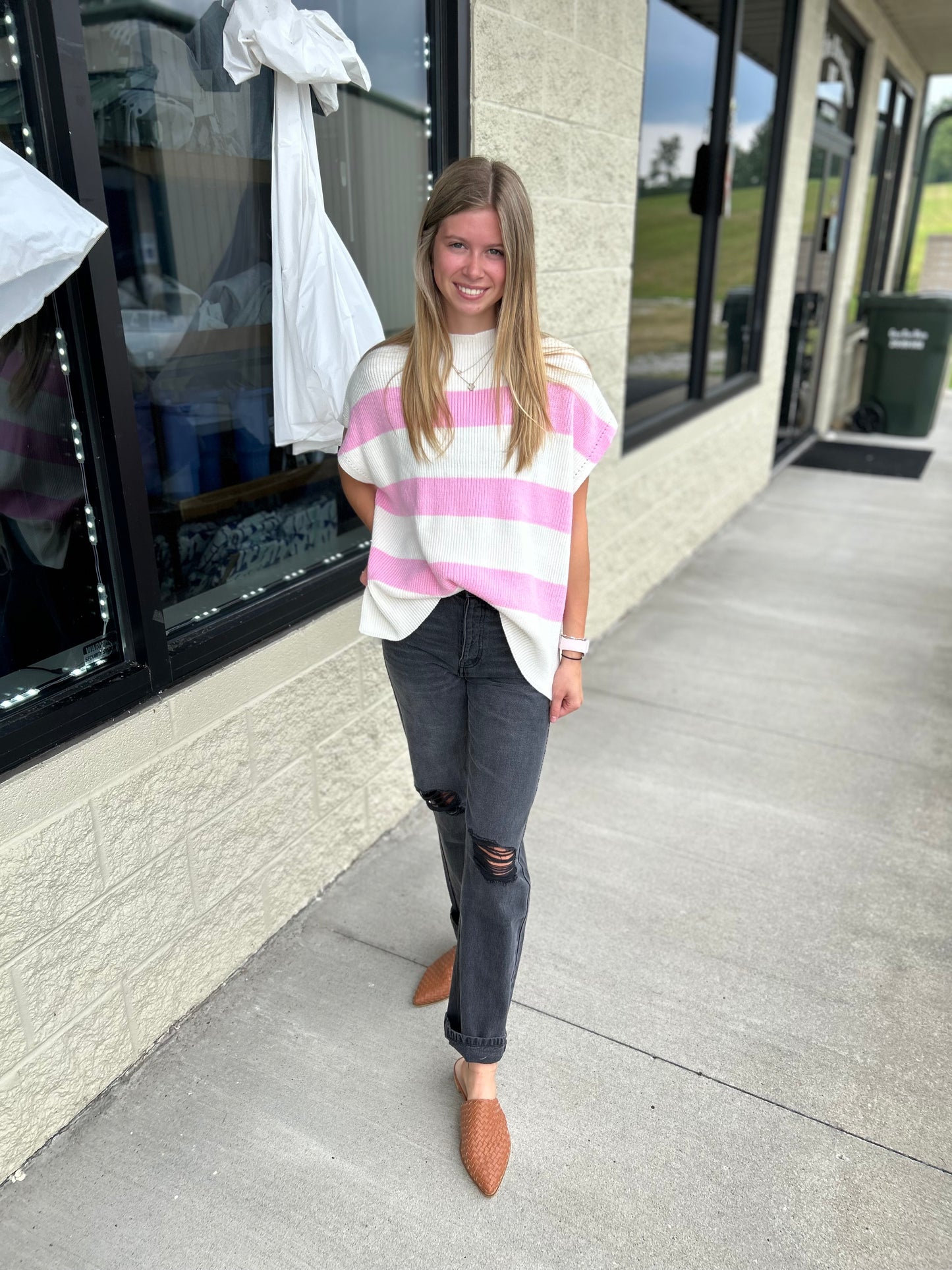 Striped Sleeveless Vest