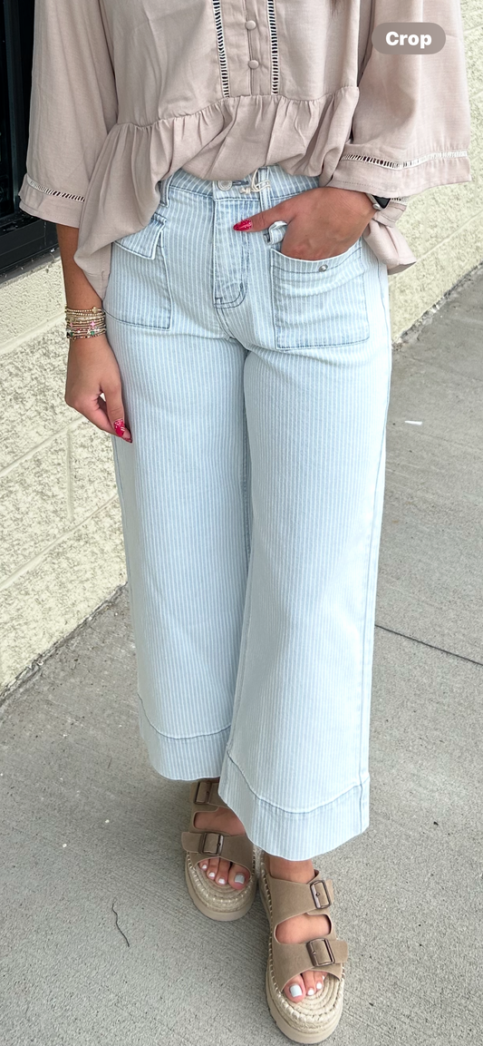 Pin Stripe Wideleg