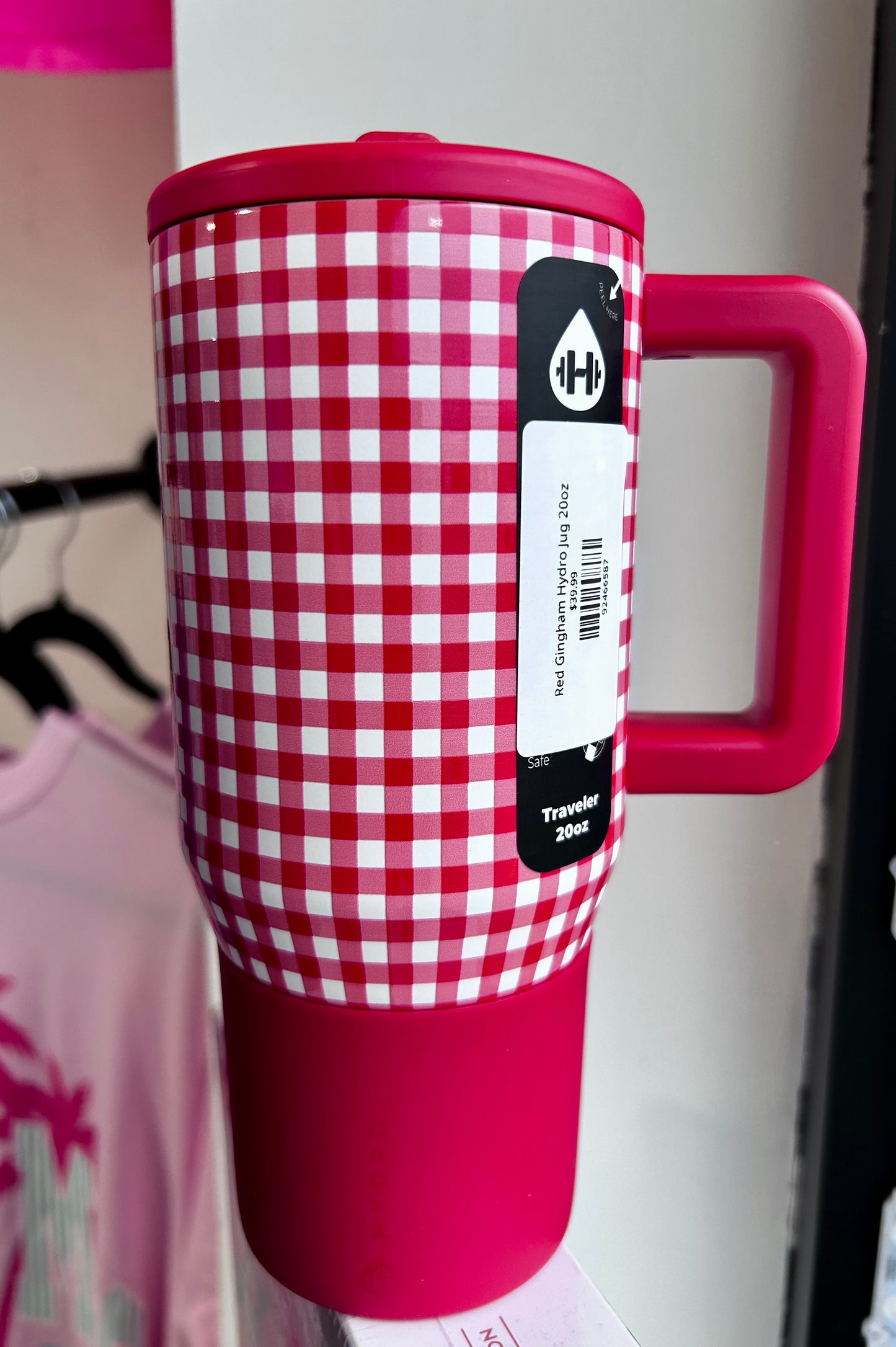 Red Gingham Hydro Jug 20oz