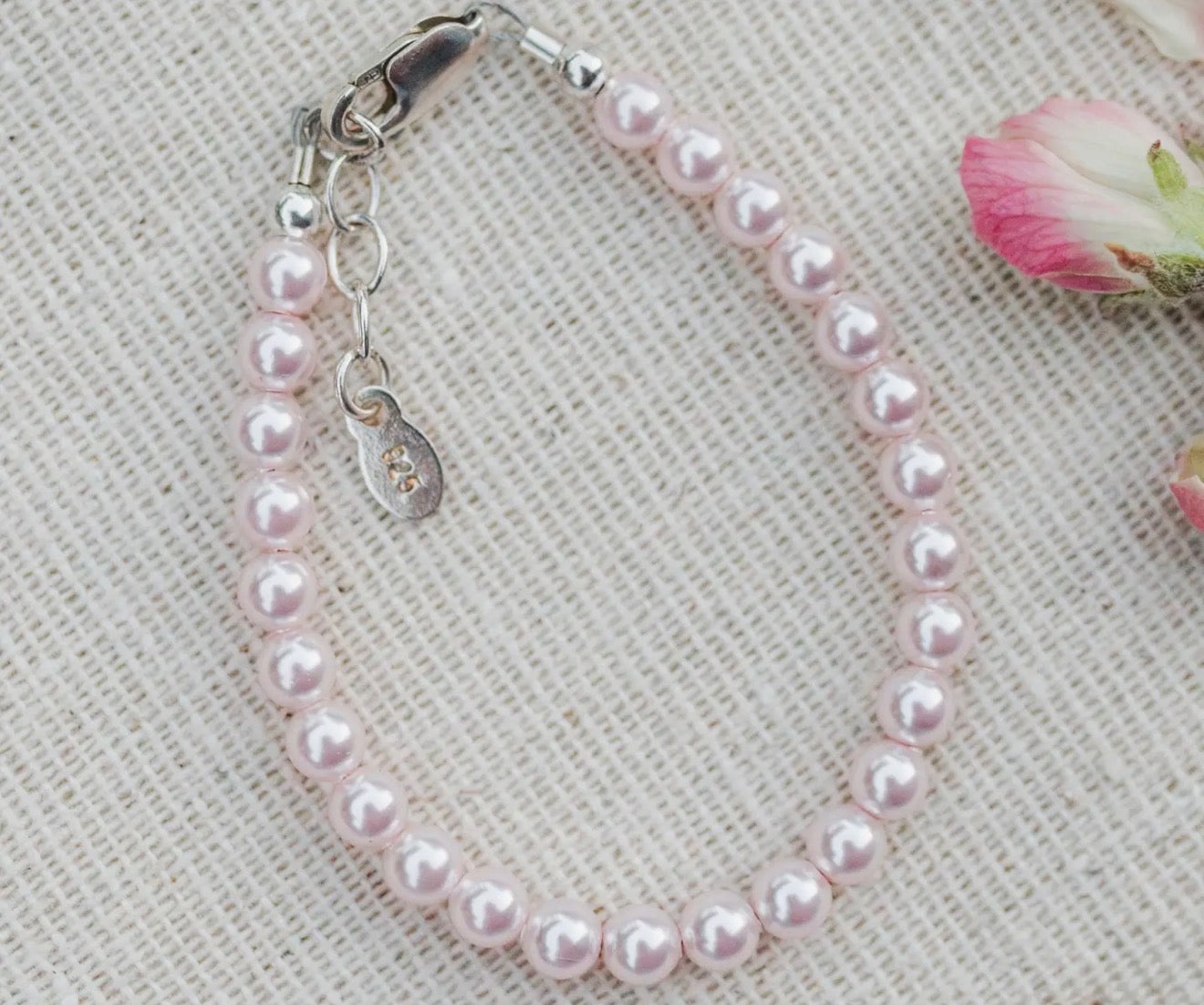Pink pearl sterling silver