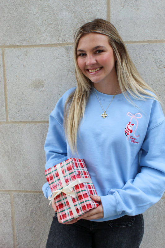 Santa Bow Embroidery