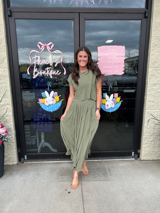 Two piece olive set