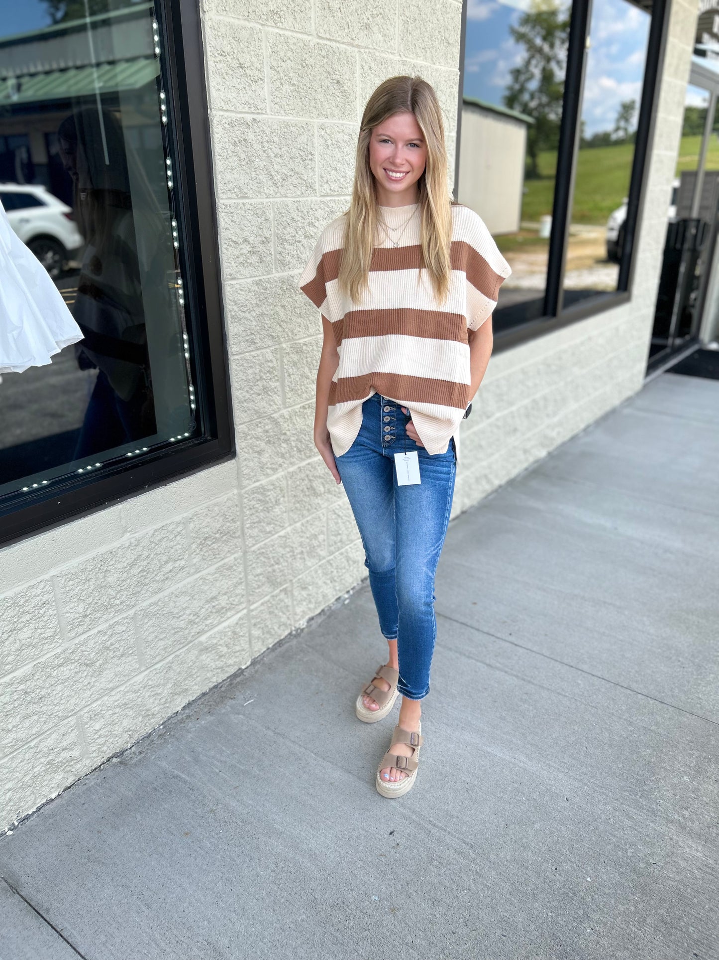 Striped Sleeveless Vest