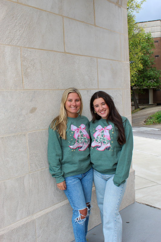 Christmas Boots Crewneck