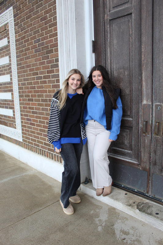 Butler striped sweatshirt