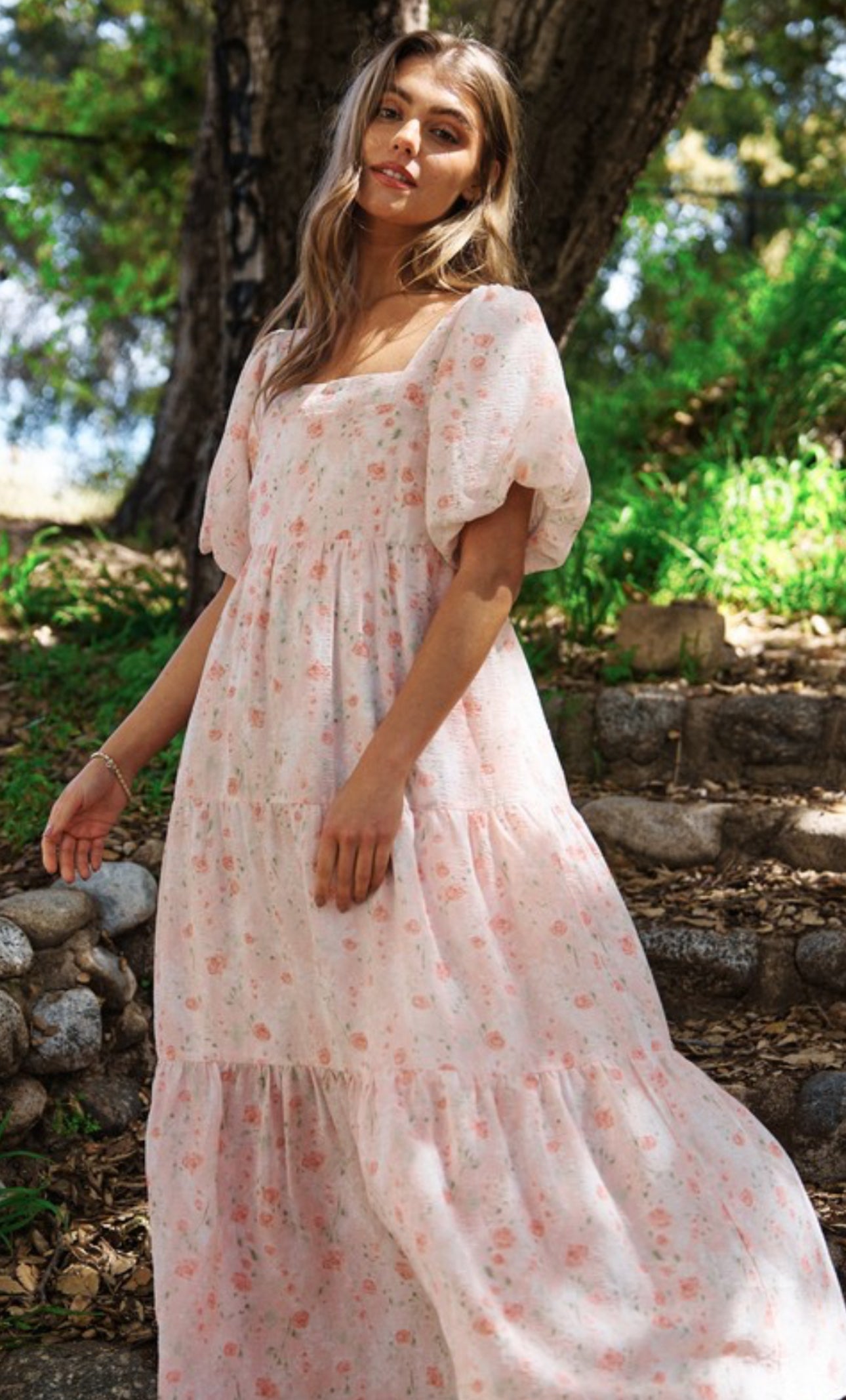 Floral Rose Maxi Dress