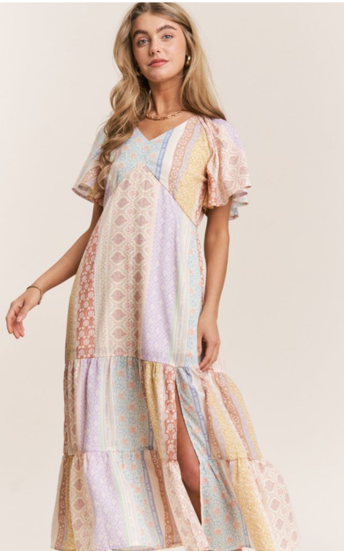 Patchwork Maxi Dress