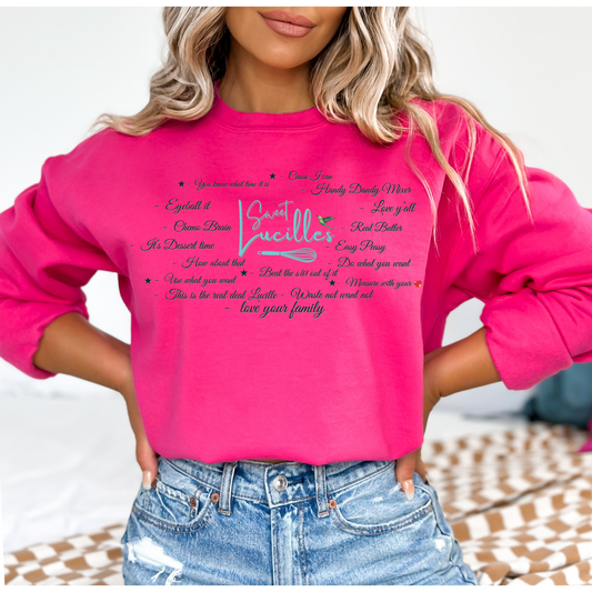 Sweet Lucilles Crewneck Sweatshirt - Pink