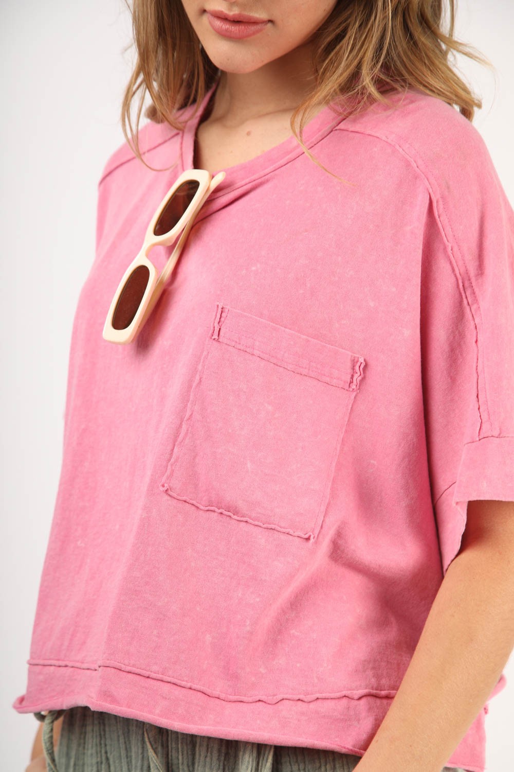 All Fun Cropped Tee - Cotton Candy