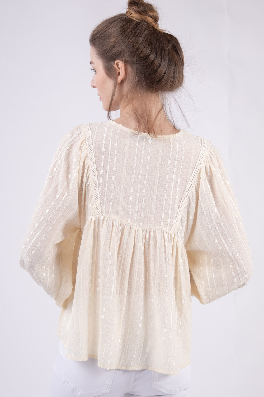 Back in Time Sheer Top - Champaigne