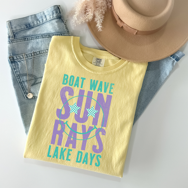 Boat Waves, Sun Rays, Lake Days Tee